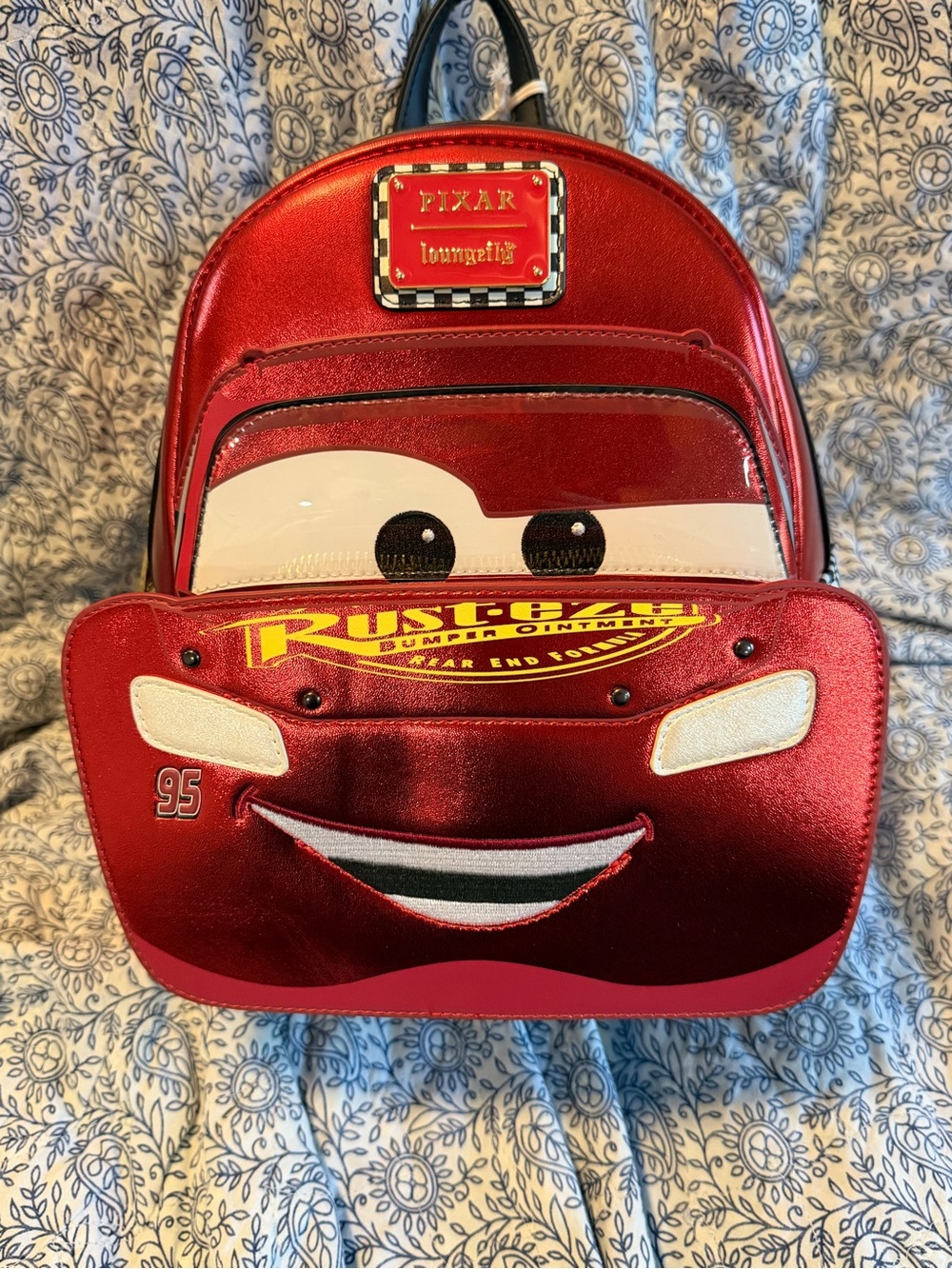 Pixar Loungefly Lightning McQueen Red Backpack